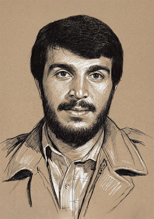 تصویرسازی چهره شهید محمود کاوه